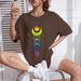 Women's Casual Round Neck Short Sleeve T-Shirt Multi-Color Style Simple Fashionable Sports Top Loose Fit_ecoleips.com