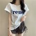 New Super Hot And Thin Shoulder Sweet And Cool Short-sleeved T-shirt Loose Women's Summer Top_ecoleips.com