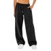 Women's Fleece Lined Sports Pants Casual Loose Fit Solid Color European American Style for Autumn Winter Independent Website Amazon eBay_ecoleips.com