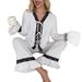 European American Cross-border Women's Spring Autumn Home Wear Set, Fashionable Sexy Lace Pajamas, Long-sleeved And_ecoleips.com
