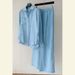 Blue Long-Sleeve Shirt & Trousers Set – Minimalist Salt-Style Women’s Outfit, Sophisticated Quiet Luxury Look_ecoleips.com