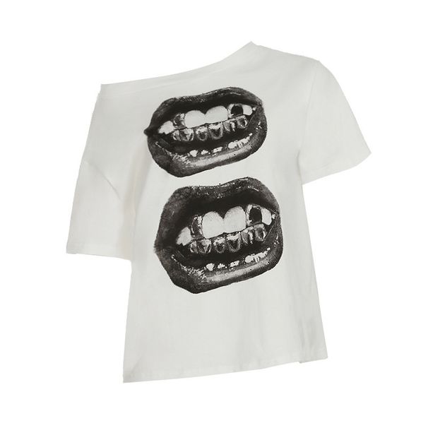 Exclusively Cross-border European Size Cotton Streetwear Tops, American Niche Casual Printed Versatile Hip-hop Style_ecoleips.com