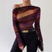 Aria Basics Aria Basics European American Foreign Trade Clothing 2025 Autumn And Winter Fashion Women's Slim-fit Off-shoulder Long-sleeve_ecoleips.com
