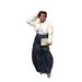 Women's Clothing Retro Distressed Washed Denim Jeans Reversed Waistband Regular Fit Spring/Autumn Solid England Fashion_ecoleips.com