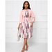 New Arrival Women's European American Style Printed Two Piece Dress Fashionable Casual Maxi Dress for Summer_ecoleips.com
