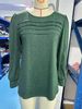 2025 Autumn/winter New Solid Color U-neck Pleated Long Sleeved T-shirt Top For Women_ecoleips.com