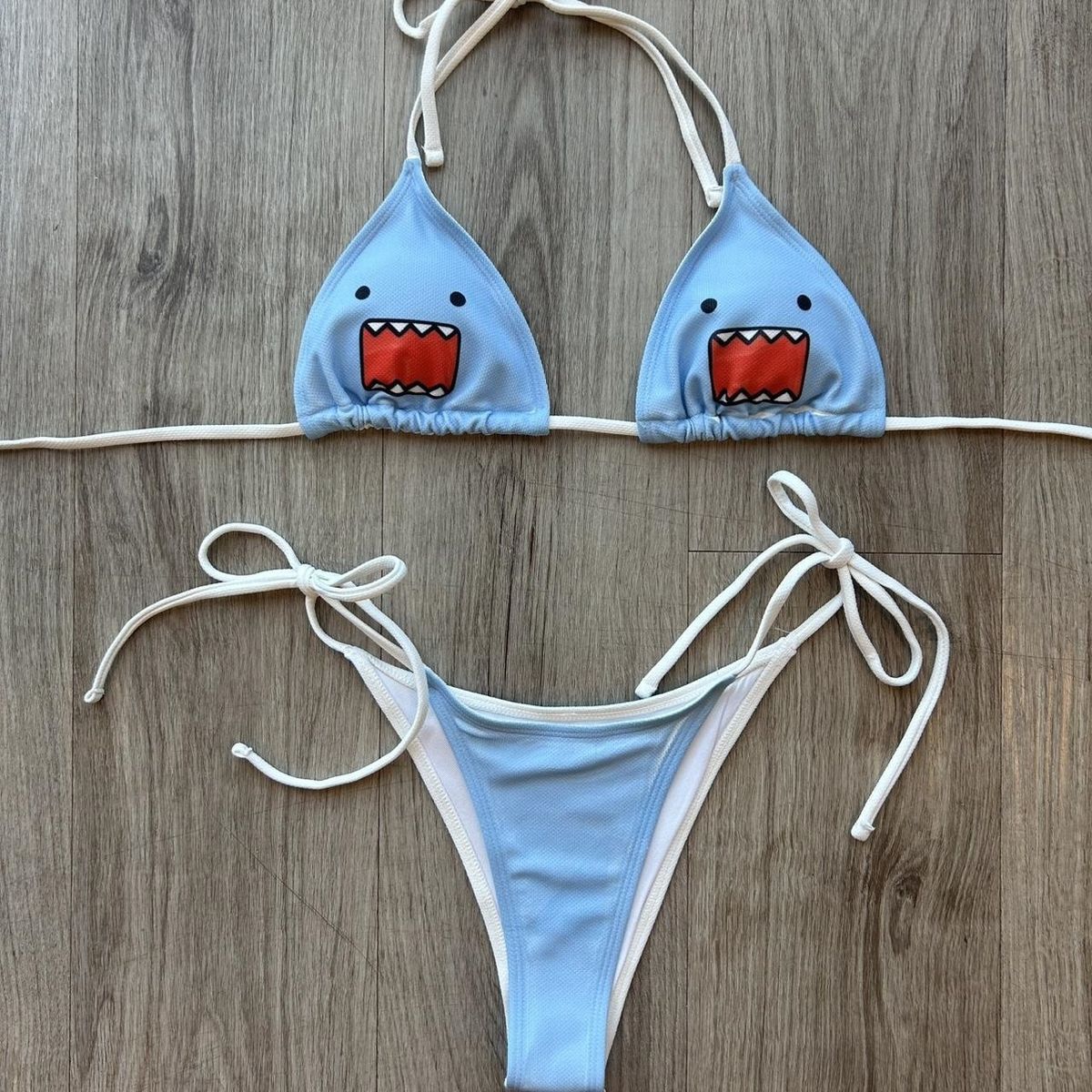 Summer Adjustable Domo Kun Printed Bikini Women's Swimsuit Hot Girl Beachwear European American New Style Cross Border 2026_ecoleips.com