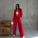 New European And American 2025 Fashion Women's Long-sleeved Lapel Zipper Cardigan Sweater Fleece Shirt Trousers_ecoleips.com