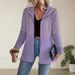 Aria Basics 2025 Women's Autumn Winter Solid Color Wave Stitching Casual Loose Hooded Jacket_ecoleips.com