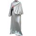 Women's Clothing Muslim Satin Robe High Waist Slim Fit Comfortable And Fashionable Two Piece Suit_ecoleips.com