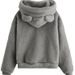 "Rabbit Ear Hoodie – Cozy Winter Sweater For Women (11 Colors) – Soft Fleece Pullover With Bunny Ears (S-5XL)"_ecoleips.com