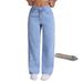 Women's High-Waisted Casual Jeans European American Design Autumn New Arrivals Women's Denim Fashion_ecoleips.com