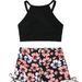 High-Waist Women's Bikini Set - Sexy Modest Full-Coverage Swimwear Supportive Top And Briefs 80% Nylon 20% Spandex Black Blue_ecoleips.com