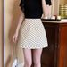 Dongdaemun Women's Polka Dot Midi Skirt High Waisted Bodycon A-Line Versatile Short Skirt Spring Collection 2025_ecoleips.com
