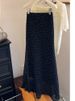 Polka Dot Fishtail Skirt Women's Skirt Summer New Medium And Long Retro Hong Kong Style Hip-wrapped High-waisted Long Skirt_ecoleips.com