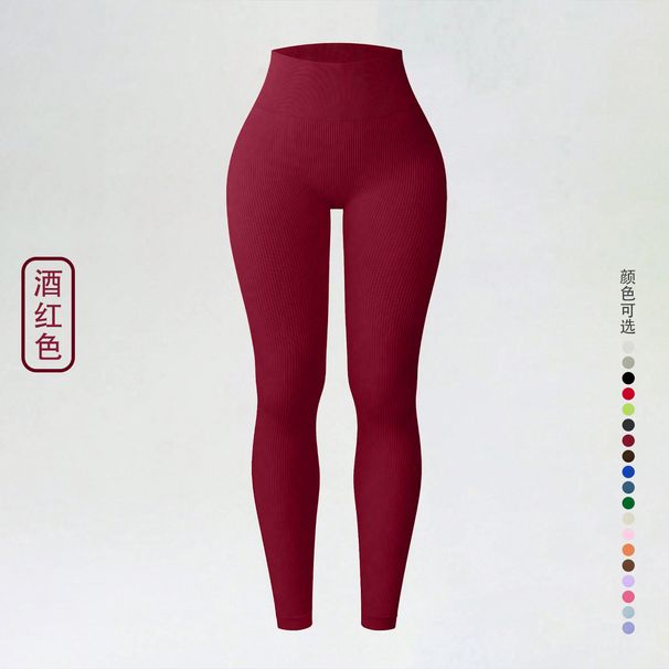High Waist Seamless Fitness Pants Women's Yoga Clothes Leggings Autumn Winter Threaded Sports Tights_ecoleips.com