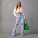 Women's Clothing Washed Hole High Waist Temperament Denim Wide Leg Pants _ecoleips.com