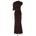 European And American Hot-Selling Women's 2025 Summer New Fashion Asymmetrical Shoulder Design Tight-Fitting Bodycon_ecoleips.com