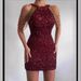 2026 Spring/Summer New Fashion Halter Neck Sexy Crystal Chain Bodycon Sequin European And American Mid-Waist Evening_ecoleips.com