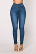 Women's High Waist Stretchy Skinny Jeans - Slimming & Comfortable Denim Pants For Work & Casual Wear (Black, Dark Blue, Light Blue)_ecoleips.com