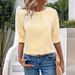 Women's Clothing New Fashion Blue Striped Button Design Shirt Top_ecoleips.com