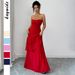 "Strapless Elegant Cake Dress For Women - European & American Style Party Wear, Flattering Fit, Breathable Polyester_ecoleips.com