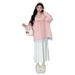 Winter New Korean Fashion Thickened Bow Cardigan 2-Piece Set Maternity Dress_ecoleips.com
