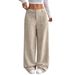 Corduroy Wide-Leg Pants Women – Oversized High-Waisted Lounge Pants With Pockets (S/M/L/XL/2XL, Beige/Grey/Brown/Black/Navy/Burgundy/Khaki)_ecoleips.com