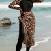 Women's Clothing New Sexy Swimsuit Cover Diving Surfing Conservative Swimsuit Beach Print Leopard Print Sunscreen_ecoleips.com