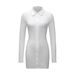 Women's Sexy Square Neck Shirt Dress Cinching Waist Tight Fit Casual Mini Dress For Young Girls Fashion_ecoleips.com