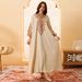 Elegant Muslim Abaya Dress – Embroidered Long Sleeve Maxi Dress For Women (Modest Islamic Fashion, Middle Eastern Style)_ecoleips.com