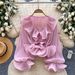 Women's Clothing French Style V Neck Blouse Ruffled Long Sleeve Elegant Top For Spring/Summer Versatile Gentle Design_ecoleips.com