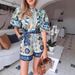 Women's Clothing Spring And Summer New Printed Lace Up Jumpsuit_ecoleips.com