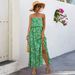 Women's European American Fashion 2024 Spring/Summer New Products: Sexy Strapless Slit Long Dress, Bestseller On_ecoleips.com