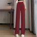 Women's Clothing Wide Leg Pants Loose Drape High Waist Black Trousers Spring And Autumn Suit Narrow Straight Casual Mopping Trousers_ecoleips.com