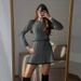 Autumn Women's Knit Dress With Turn-Down Collar, Loose Fit, Waist-Defined, Warm & Versatile Stretch Fabric_ecoleips.com