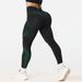 Women's Slim Fit Yoga Pants V Waist Color Block European American Style Peach Shaped Hips Long Sports Leggings For Outdoor Wear_ecoleips.com