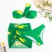 Women's Clothing Swimsuit Tie Dye Printed Women's Three piece Bikini Swimwear_ecoleips.com