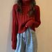 girl Autumn Winter New Year Christmas Red Sweater Women Short Pullover Loose Fit Outerwear Lazy Style Thickened High Neck_ecoleips.com