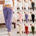 Cross-Border Trend: Warm, Casual, Loose-Fit 2025 Fall/Winter Solid Color New Pocket Fashion Home Pants_ecoleips.com