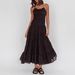 Women Resort Casual Style Sexy Halter Neck Self‑Tie Waist Slimming Dress Beach Summer Wear_ecoleips.com
