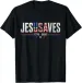 Women's T-Shirts Jesus Saves 1776 2026 USA 250th Anniverary 4th Of July T-Shirt_ecoleips.com