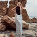 Summer New Style Sheer Top Tassel Sequin Long High Waist Half Skirt Two-Piece Women's Fashion Set_ecoleips.com