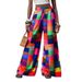 Aria Basics 2025 New Russian And European/American Bestseller High-Waisted Women's Casual Printed Multi-Element Elastic Waist_ecoleips.com