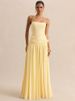 Mozision Off-shoulder Strapless Sexy Maxi Dress Women Elegant Halter Sleeveless Backless Pleated Ruched Bodycon Club Party Dress_ecoleips.com