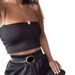Women's Clothing Street Shooting Thin Rubber Band Suspenders Small Vest Women's Short Flat Mouth Solid Color Tube Top_ecoleips.com