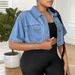 Women's Clothing Denim Jacket Summer Thin Style Designer Loose Short Shirt_ecoleips.com