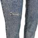 Women's Clothing Slim Fit Rhinestone Studded Pocket Ripped Frayed Hem Jeans_ecoleips.com