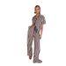 Women's Clothing Fashion Casual Polo Collar Striped Colorblock Short Sleeve Suit_ecoleips.com