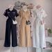 Women's Clothing Sweet Style Bow Print Polo Shirt And Wide Leg Trousers Two-Piece Set Short Sleeve Casual Summer Outfit_ecoleips.com